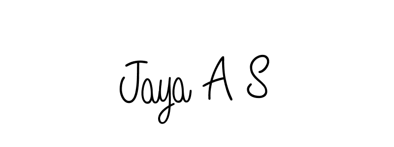 The best way (Angelique-Rose-font-FFP) to make a short signature is to pick only two or three words in your name. The name Jaya A S include a total of six letters. For converting this name. Jaya A S signature style 5 images and pictures png