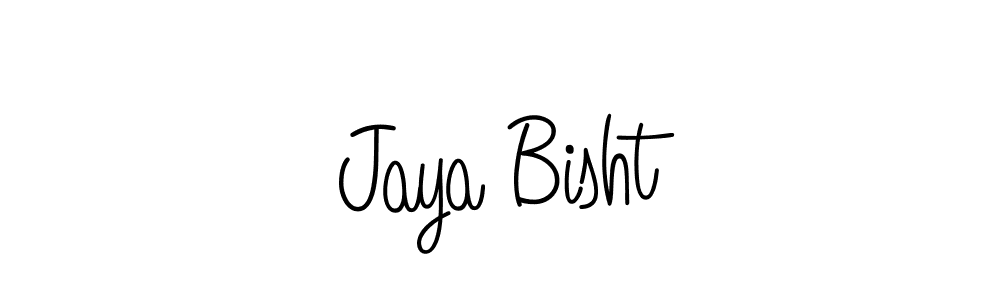 Create a beautiful signature design for name Jaya Bisht. With this signature (Angelique-Rose-font-FFP) fonts, you can make a handwritten signature for free. Jaya Bisht signature style 5 images and pictures png