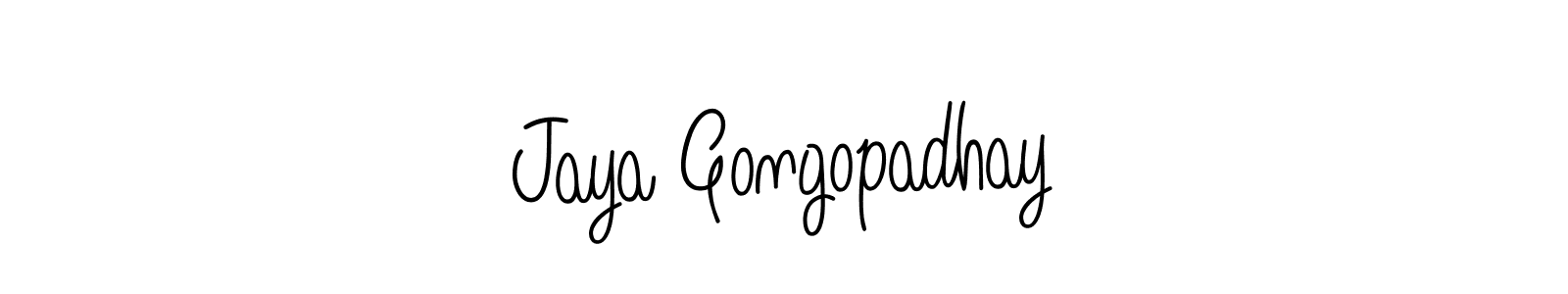 How to make Jaya Gongopadhay signature? Angelique-Rose-font-FFP is a professional autograph style. Create handwritten signature for Jaya Gongopadhay name. Jaya Gongopadhay signature style 5 images and pictures png