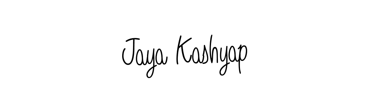 Design your own signature with our free online signature maker. With this signature software, you can create a handwritten (Angelique-Rose-font-FFP) signature for name Jaya Kashyap. Jaya Kashyap signature style 5 images and pictures png