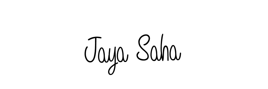You should practise on your own different ways (Angelique-Rose-font-FFP) to write your name (Jaya Saha) in signature. don't let someone else do it for you. Jaya Saha signature style 5 images and pictures png