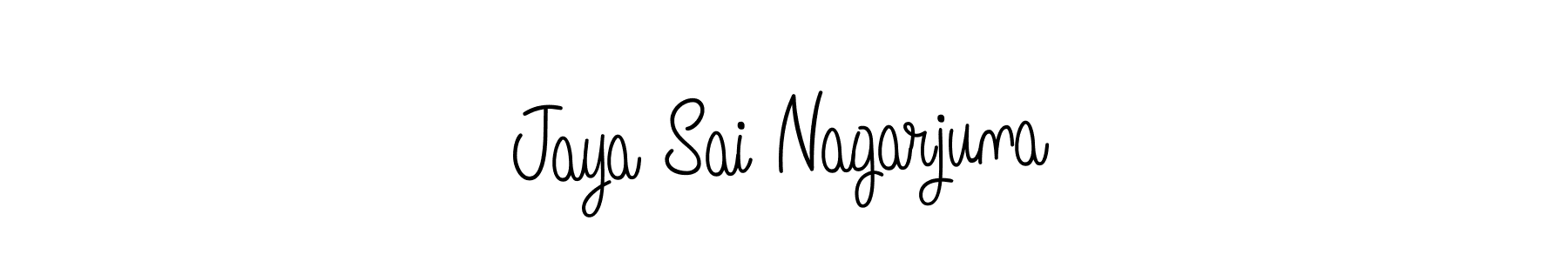 How to make Jaya Sai Nagarjuna name signature. Use Angelique-Rose-font-FFP style for creating short signs online. This is the latest handwritten sign. Jaya Sai Nagarjuna signature style 5 images and pictures png