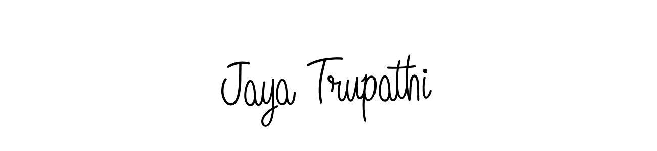 Also we have Jaya Trupathi name is the best signature style. Create professional handwritten signature collection using Angelique-Rose-font-FFP autograph style. Jaya Trupathi signature style 5 images and pictures png