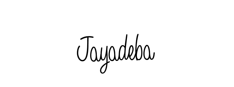 Design your own signature with our free online signature maker. With this signature software, you can create a handwritten (Angelique-Rose-font-FFP) signature for name Jayadeba. Jayadeba signature style 5 images and pictures png