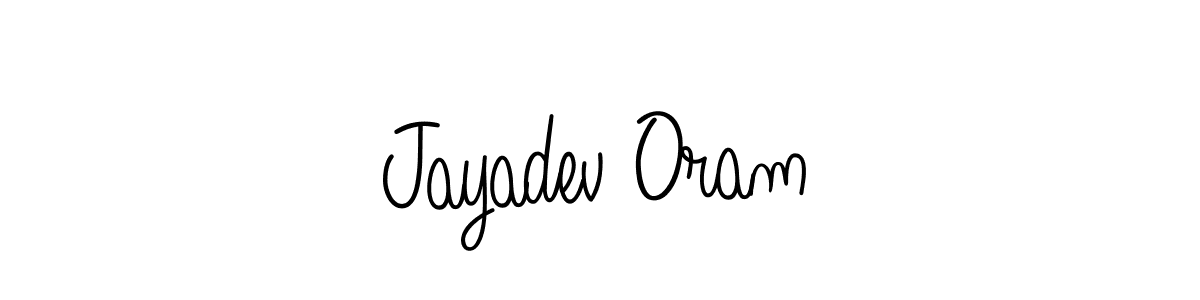 You should practise on your own different ways (Angelique-Rose-font-FFP) to write your name (Jayadev Oram) in signature. don't let someone else do it for you. Jayadev Oram signature style 5 images and pictures png