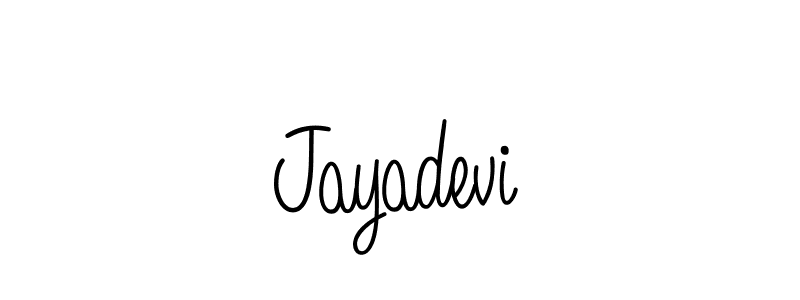 How to make Jayadevi name signature. Use Angelique-Rose-font-FFP style for creating short signs online. This is the latest handwritten sign. Jayadevi signature style 5 images and pictures png