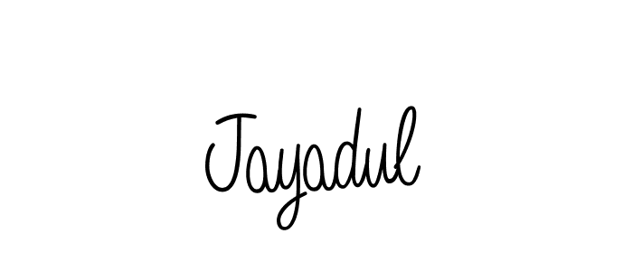 How to make Jayadul name signature. Use Angelique-Rose-font-FFP style for creating short signs online. This is the latest handwritten sign. Jayadul signature style 5 images and pictures png