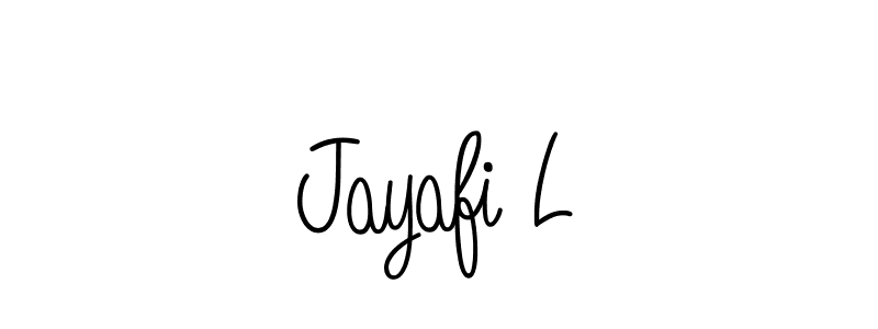 Also You can easily find your signature by using the search form. We will create Jayafi L name handwritten signature images for you free of cost using Angelique-Rose-font-FFP sign style. Jayafi L signature style 5 images and pictures png