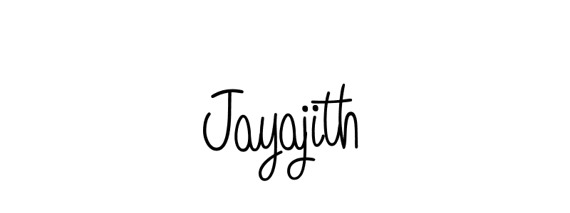 Design your own signature with our free online signature maker. With this signature software, you can create a handwritten (Angelique-Rose-font-FFP) signature for name Jayajith. Jayajith signature style 5 images and pictures png