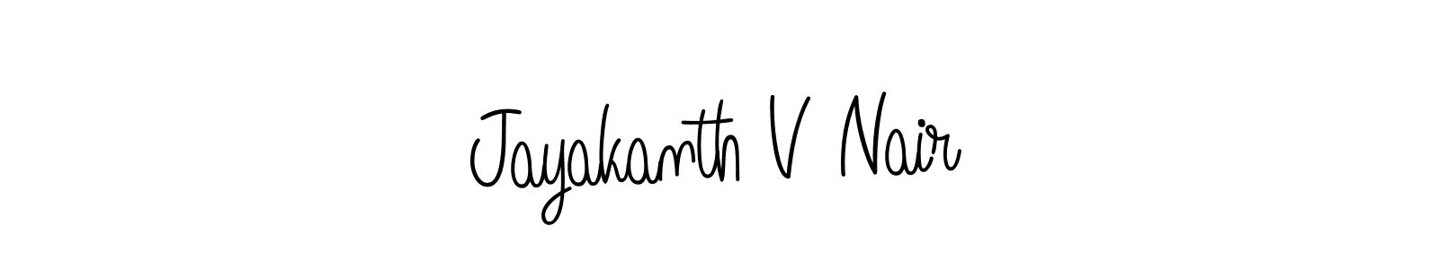 Create a beautiful signature design for name Jayakanth V Nair. With this signature (Angelique-Rose-font-FFP) fonts, you can make a handwritten signature for free. Jayakanth V Nair signature style 5 images and pictures png