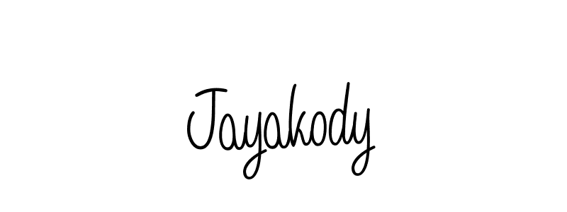 Make a beautiful signature design for name Jayakody. With this signature (Angelique-Rose-font-FFP) style, you can create a handwritten signature for free. Jayakody signature style 5 images and pictures png