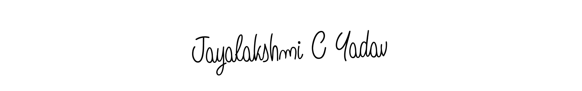 Create a beautiful signature design for name Jayalakshmi C Yadav. With this signature (Angelique-Rose-font-FFP) fonts, you can make a handwritten signature for free. Jayalakshmi C Yadav signature style 5 images and pictures png