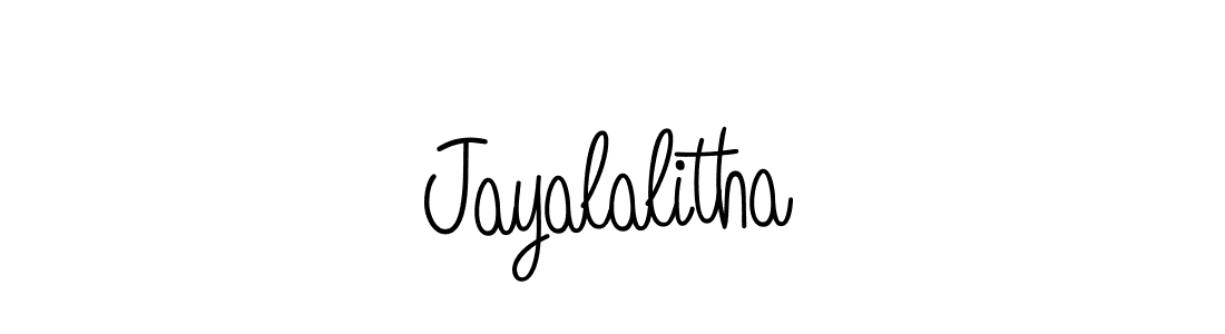 You should practise on your own different ways (Angelique-Rose-font-FFP) to write your name (Jayalalitha) in signature. don't let someone else do it for you. Jayalalitha signature style 5 images and pictures png