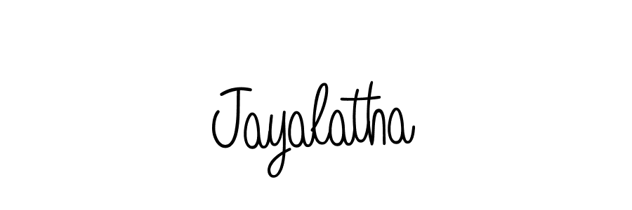 You should practise on your own different ways (Angelique-Rose-font-FFP) to write your name (Jayalatha) in signature. don't let someone else do it for you. Jayalatha signature style 5 images and pictures png