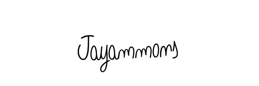 Use a signature maker to create a handwritten signature online. With this signature software, you can design (Angelique-Rose-font-FFP) your own signature for name Jayammons. Jayammons signature style 5 images and pictures png