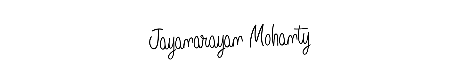 The best way (Angelique-Rose-font-FFP) to make a short signature is to pick only two or three words in your name. The name Jayanarayan Mohanty include a total of six letters. For converting this name. Jayanarayan Mohanty signature style 5 images and pictures png
