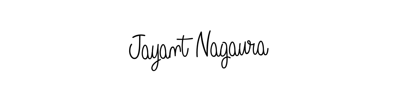 Use a signature maker to create a handwritten signature online. With this signature software, you can design (Angelique-Rose-font-FFP) your own signature for name Jayant Nagaura. Jayant Nagaura signature style 5 images and pictures png