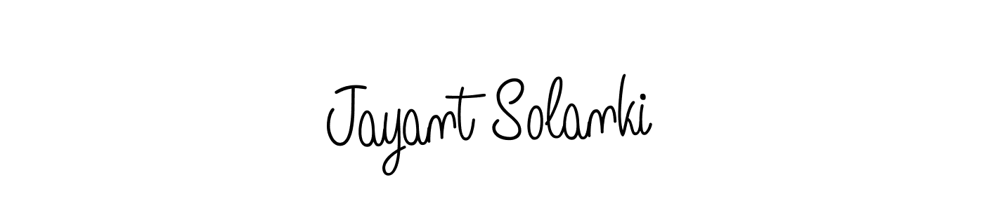 Use a signature maker to create a handwritten signature online. With this signature software, you can design (Angelique-Rose-font-FFP) your own signature for name Jayant Solanki. Jayant Solanki signature style 5 images and pictures png