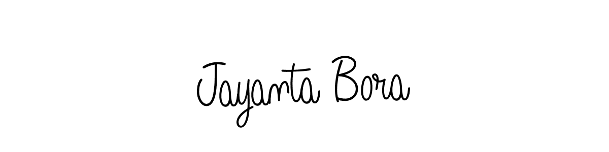 How to make Jayanta Bora name signature. Use Angelique-Rose-font-FFP style for creating short signs online. This is the latest handwritten sign. Jayanta Bora signature style 5 images and pictures png
