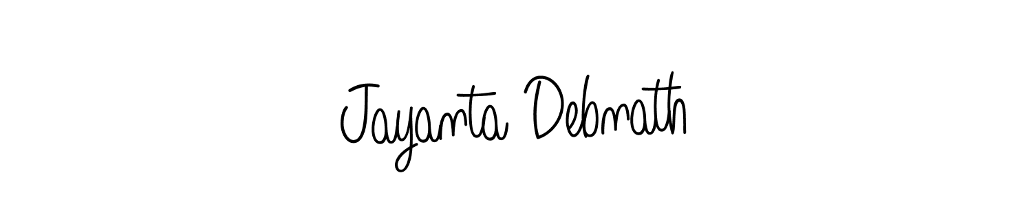 Design your own signature with our free online signature maker. With this signature software, you can create a handwritten (Angelique-Rose-font-FFP) signature for name Jayanta Debnath. Jayanta Debnath signature style 5 images and pictures png