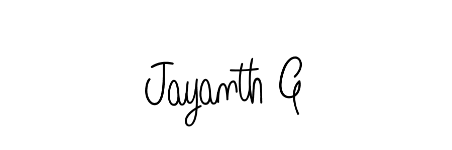 The best way (Angelique-Rose-font-FFP) to make a short signature is to pick only two or three words in your name. The name Jayanth G include a total of six letters. For converting this name. Jayanth G signature style 5 images and pictures png