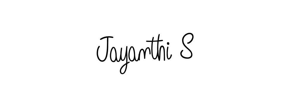 Jayanthi S stylish signature style. Best Handwritten Sign (Angelique-Rose-font-FFP) for my name. Handwritten Signature Collection Ideas for my name Jayanthi S. Jayanthi S signature style 5 images and pictures png