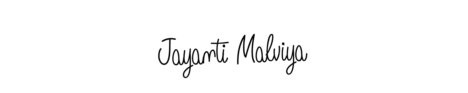 Create a beautiful signature design for name Jayanti Malviya. With this signature (Angelique-Rose-font-FFP) fonts, you can make a handwritten signature for free. Jayanti Malviya signature style 5 images and pictures png