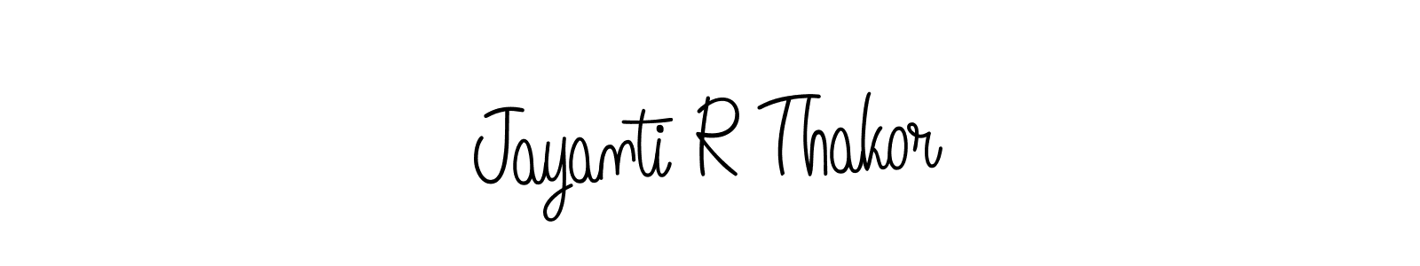 Design your own signature with our free online signature maker. With this signature software, you can create a handwritten (Angelique-Rose-font-FFP) signature for name Jayanti R Thakor. Jayanti R Thakor signature style 5 images and pictures png