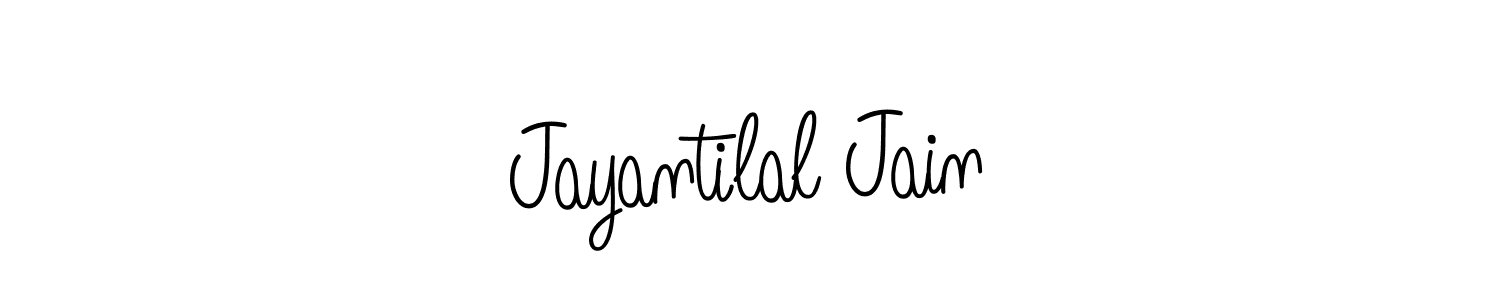 You should practise on your own different ways (Angelique-Rose-font-FFP) to write your name (Jayantilal Jain) in signature. don't let someone else do it for you. Jayantilal Jain signature style 5 images and pictures png