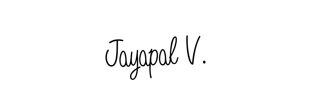 You should practise on your own different ways (Angelique-Rose-font-FFP) to write your name (Jayapal V.) in signature. don't let someone else do it for you. Jayapal V. signature style 5 images and pictures png