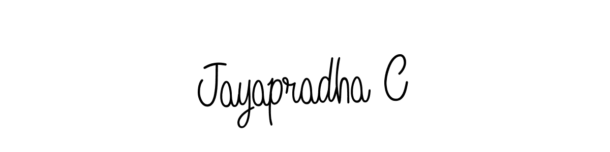 The best way (Angelique-Rose-font-FFP) to make a short signature is to pick only two or three words in your name. The name Jayapradha C include a total of six letters. For converting this name. Jayapradha C signature style 5 images and pictures png