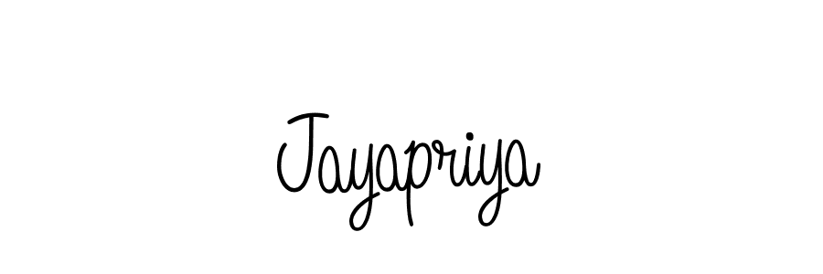 Use a signature maker to create a handwritten signature online. With this signature software, you can design (Angelique-Rose-font-FFP) your own signature for name Jayapriya. Jayapriya signature style 5 images and pictures png