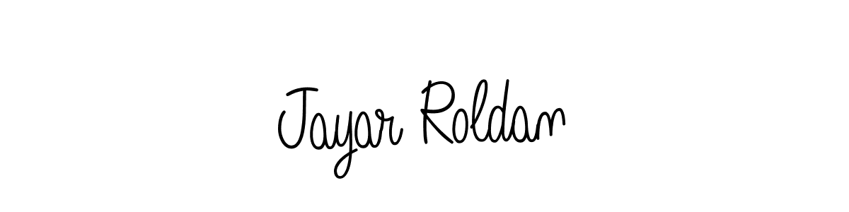 How to make Jayar Roldan name signature. Use Angelique-Rose-font-FFP style for creating short signs online. This is the latest handwritten sign. Jayar Roldan signature style 5 images and pictures png