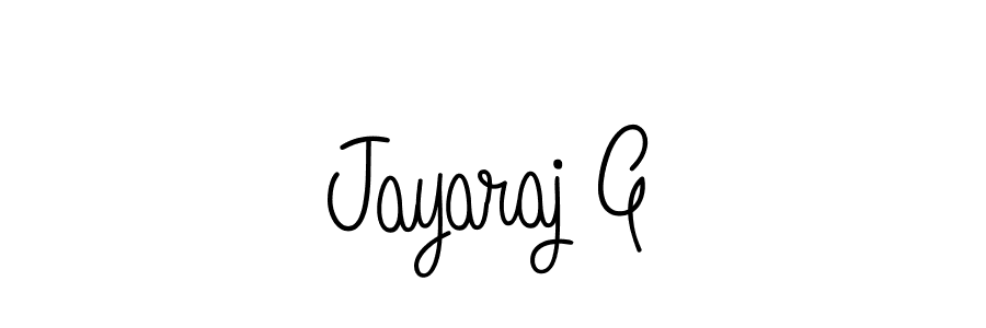 Make a beautiful signature design for name Jayaraj G. With this signature (Angelique-Rose-font-FFP) style, you can create a handwritten signature for free. Jayaraj G signature style 5 images and pictures png