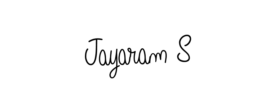 Use a signature maker to create a handwritten signature online. With this signature software, you can design (Angelique-Rose-font-FFP) your own signature for name Jayaram S. Jayaram S signature style 5 images and pictures png