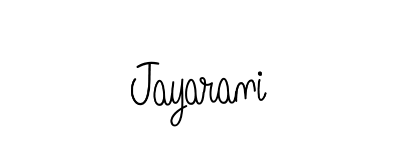 Make a beautiful signature design for name Jayarani. With this signature (Angelique-Rose-font-FFP) style, you can create a handwritten signature for free. Jayarani signature style 5 images and pictures png