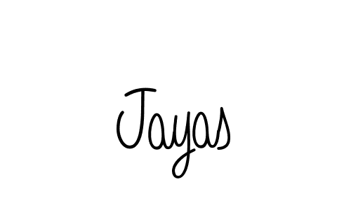 Design your own signature with our free online signature maker. With this signature software, you can create a handwritten (Angelique-Rose-font-FFP) signature for name Jayas. Jayas signature style 5 images and pictures png