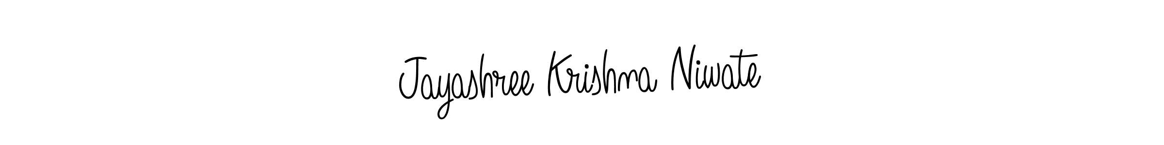 Also we have Jayashree Krishna Niwate name is the best signature style. Create professional handwritten signature collection using Angelique-Rose-font-FFP autograph style. Jayashree Krishna Niwate signature style 5 images and pictures png