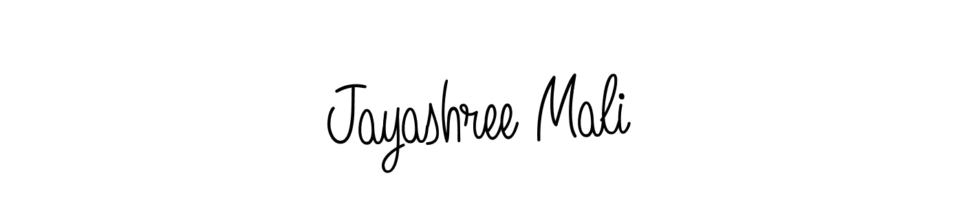 Make a beautiful signature design for name Jayashree Mali. With this signature (Angelique-Rose-font-FFP) style, you can create a handwritten signature for free. Jayashree Mali signature style 5 images and pictures png