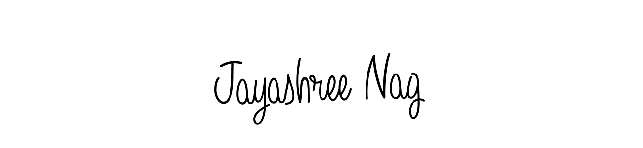 Jayashree Nag stylish signature style. Best Handwritten Sign (Angelique-Rose-font-FFP) for my name. Handwritten Signature Collection Ideas for my name Jayashree Nag. Jayashree Nag signature style 5 images and pictures png