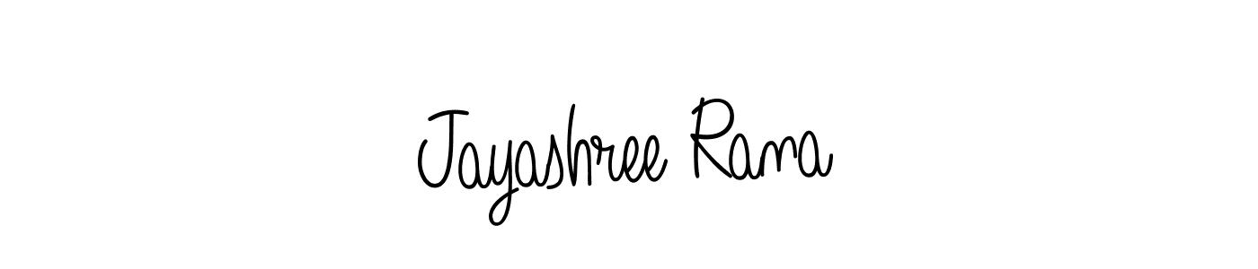 How to make Jayashree Rana name signature. Use Angelique-Rose-font-FFP style for creating short signs online. This is the latest handwritten sign. Jayashree Rana signature style 5 images and pictures png