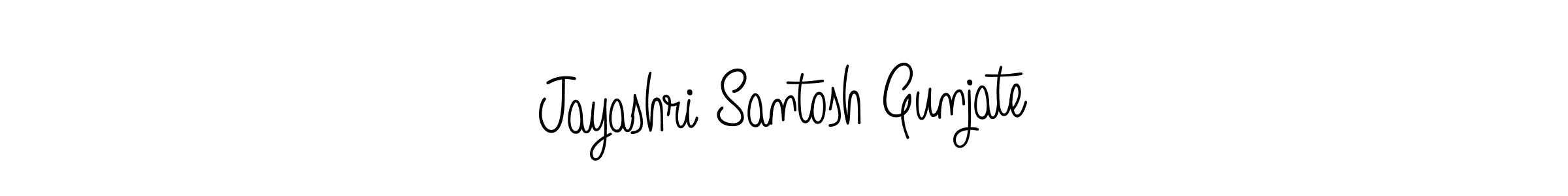 if you are searching for the best signature style for your name Jayashri Santosh Gunjate. so please give up your signature search. here we have designed multiple signature styles  using Angelique-Rose-font-FFP. Jayashri Santosh Gunjate signature style 5 images and pictures png