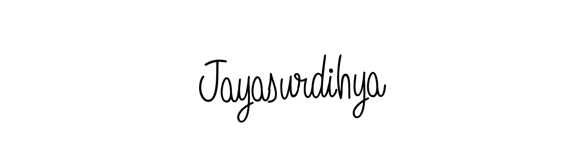 Also we have Jayasurdihya name is the best signature style. Create professional handwritten signature collection using Angelique-Rose-font-FFP autograph style. Jayasurdihya signature style 5 images and pictures png