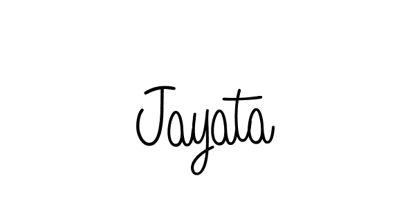 You should practise on your own different ways (Angelique-Rose-font-FFP) to write your name (Jayata) in signature. don't let someone else do it for you. Jayata signature style 5 images and pictures png