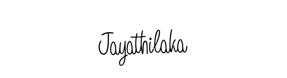 Make a beautiful signature design for name Jayathilaka. With this signature (Angelique-Rose-font-FFP) style, you can create a handwritten signature for free. Jayathilaka signature style 5 images and pictures png