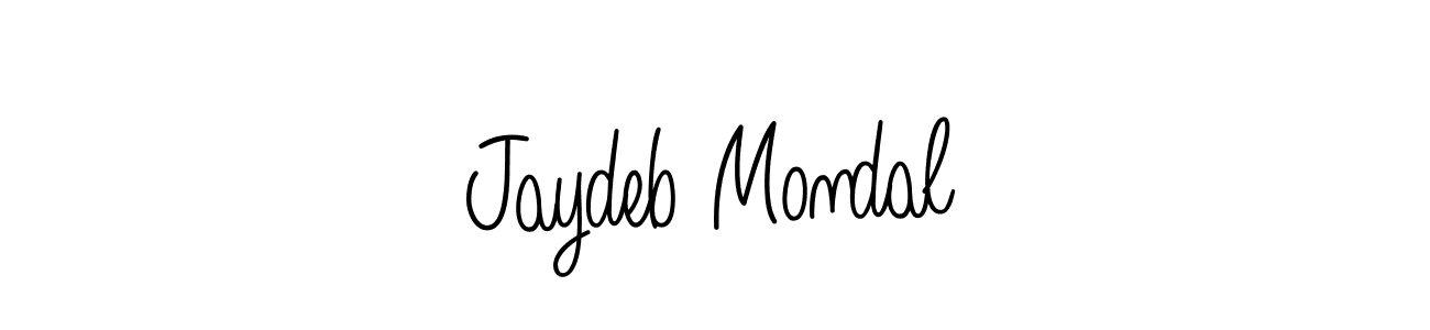 How to make Jaydeb Mondal name signature. Use Angelique-Rose-font-FFP style for creating short signs online. This is the latest handwritten sign. Jaydeb Mondal signature style 5 images and pictures png