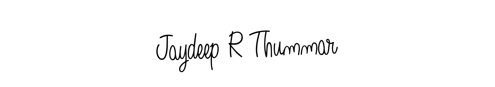 Create a beautiful signature design for name Jaydeep R Thummar. With this signature (Angelique-Rose-font-FFP) fonts, you can make a handwritten signature for free. Jaydeep R Thummar signature style 5 images and pictures png