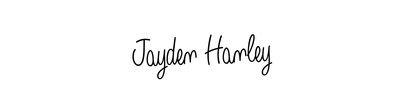 The best way (Angelique-Rose-font-FFP) to make a short signature is to pick only two or three words in your name. The name Jayden Hanley include a total of six letters. For converting this name. Jayden Hanley signature style 5 images and pictures png