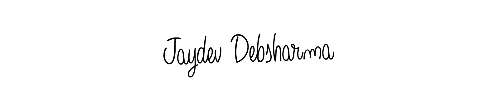 How to make Jaydev Debsharma name signature. Use Angelique-Rose-font-FFP style for creating short signs online. This is the latest handwritten sign. Jaydev Debsharma signature style 5 images and pictures png