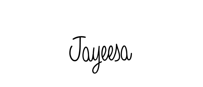 Create a beautiful signature design for name Jayeesa. With this signature (Angelique-Rose-font-FFP) fonts, you can make a handwritten signature for free. Jayeesa signature style 5 images and pictures png